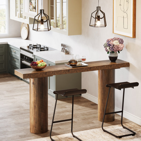 Millwood Pines 63" Long Bar Table | Wayfair